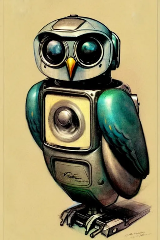 Image similar to ( ( ( ( ( 1 9 5 0 s retro future robot android owl. muted colors. ) ) ) ) ) by jean - baptiste monge!!!!!!!!!!!!!!!!!!!!!!!!!!!!!!