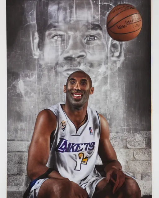 Image similar to portrait of kobe bryant, wrinkled, 7 0 years old, wearing lakers jersey, photography by steve mccurry, trending on artstation