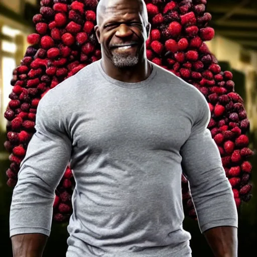 Prompt: terry crews made out of berries