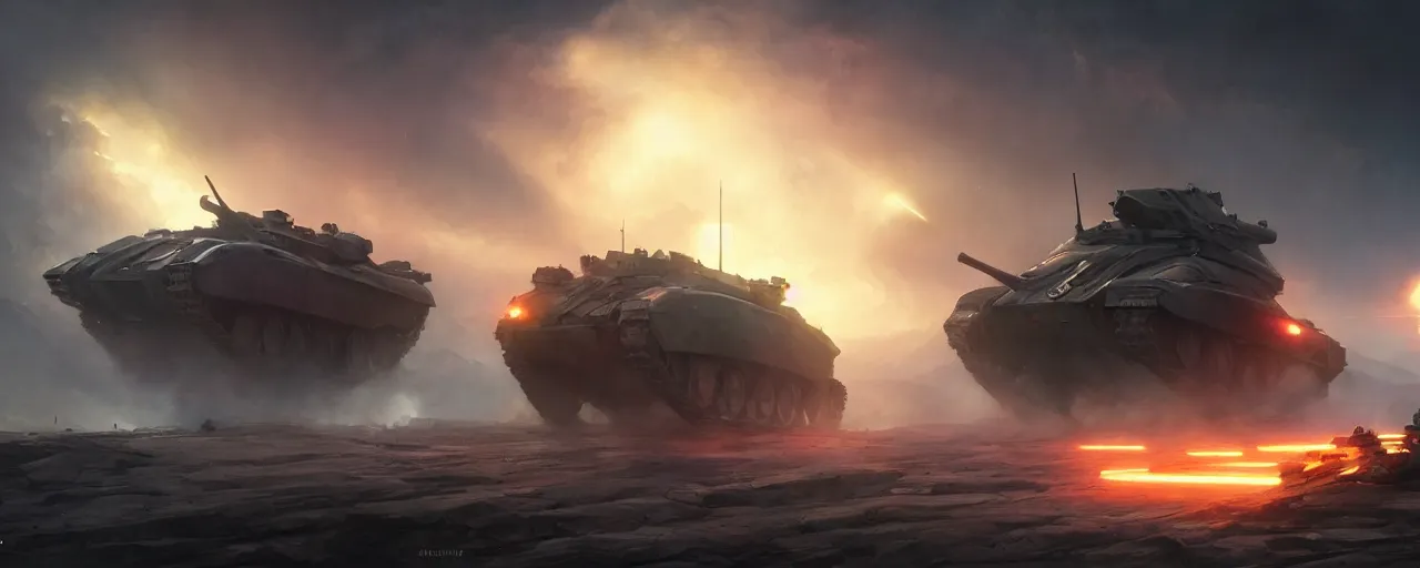 Image similar to tank the battlefield, epic scene, volumetric lighting futuristic, intricate, highly detailed, digital painting, artstation, concept art, cinematic, smooth, sharp focus, illustration, aurora borealis, unreal engine 5, 8 k, art by artgerm and greg rutkowski and alphonse mucha