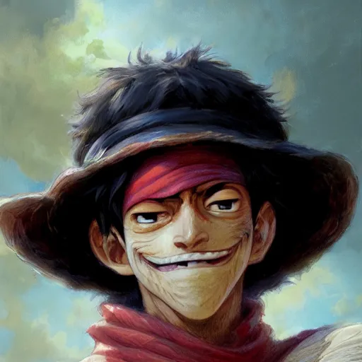 Image similar to monkey d luffy as a realistic fantasy d & d character, close - up portrait art by donato giancola and greg rutkowski, realistic face, digital art, trending on artstation