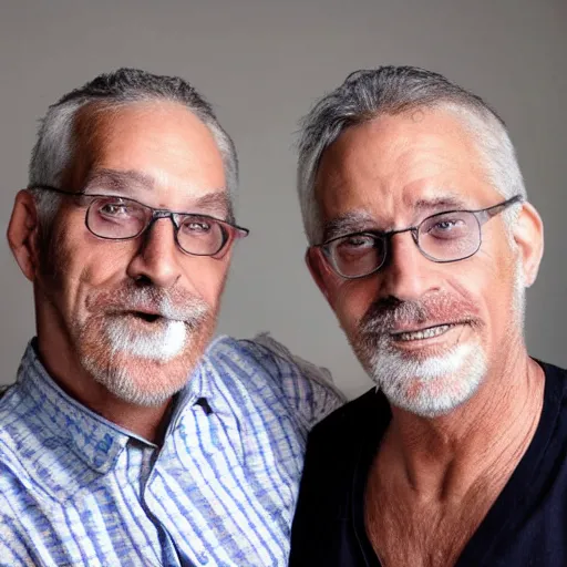 Image similar to the nova twins as 5 0 year old men