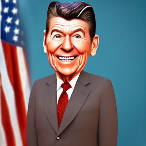 Prompt: ronald reagan by pixar