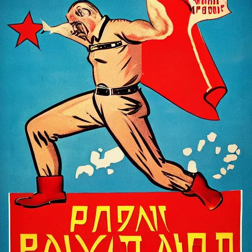 Prompt: winning the national farting contest, soviet propaganda poster art from 1 9 5 0, colored, highly detailed illustration