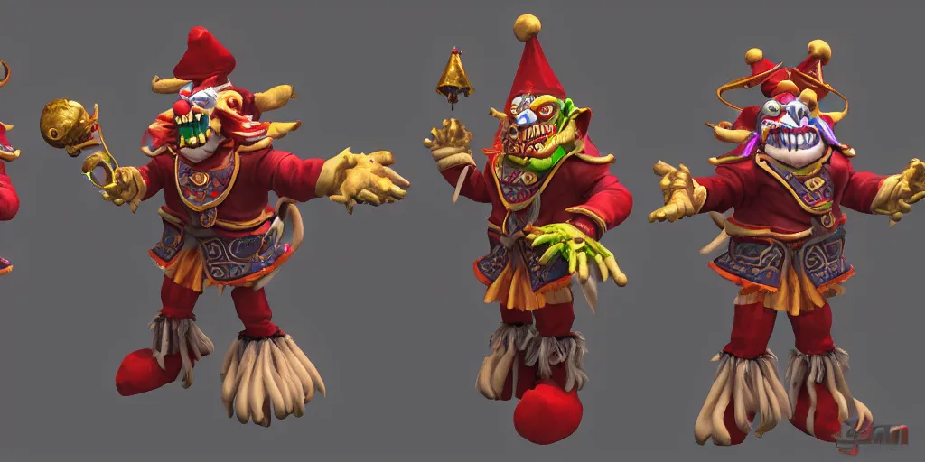 Image similar to a 3d sculpt of an evil circus clown animatronic circus mascot, world of warcraft, league of legends