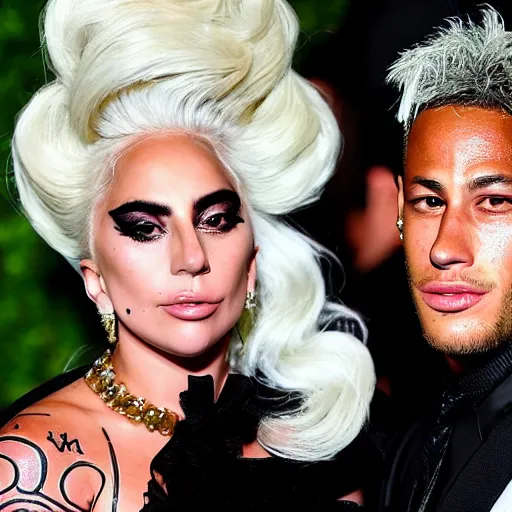 Image similar to Lady Gaga and Neymar together