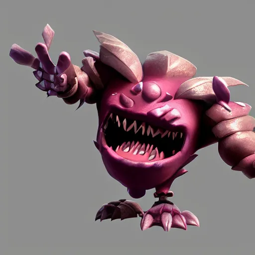 Image similar to cho gath from league of legends, pixar style