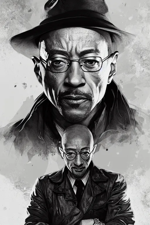 Image similar to Portrait of Giancarlo Esposito breaking bad as Charles Xavier, marvel comics, x-men, dark, intricate, highly detailed, smooth, artstation, digital illustration by Ruan Jia and Mandy Jurgens and Artgerm and Wayne Barlowe and Greg Rutkowski