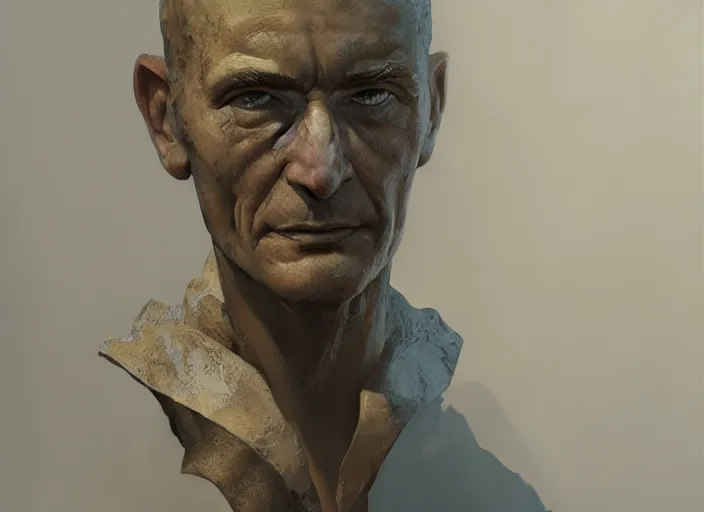 Prompt: concept art of sculpture of humanity oil painting by Jama Jurabaev, extremely detailed, brush hard, artstation, for AAA game, high quality