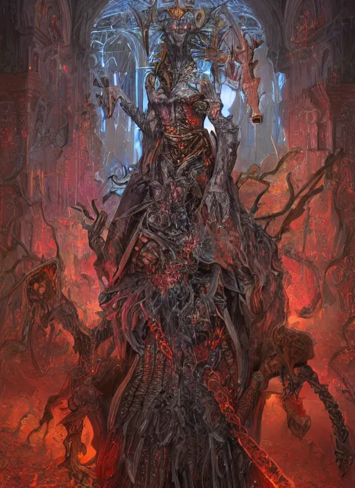 Image similar to illustration of the necromancer, hyper detailed, fantasy surrealism, crisp