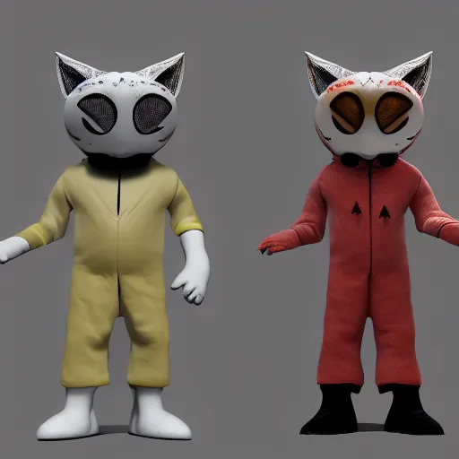 Prompt: lord nermal has a sidekick, in the style of grand chamaco and pedro conti and stanley kubrick, inspired by die antwoord, photorealistic, epic, super technical, 3 d render