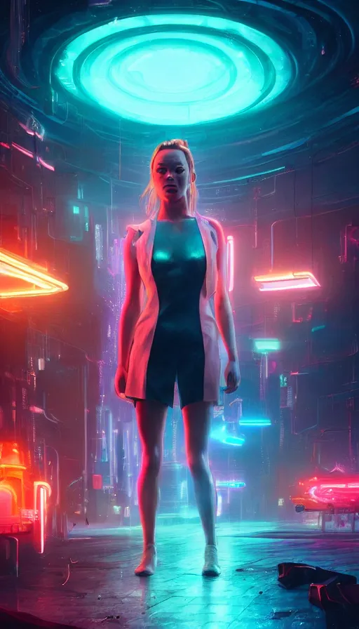 Image similar to kristanna loken, girl, altered carbon, highly detailed surreal neon big in japan vfx portrait of a android, stephen bliss, unreal engine, greg rutkowski, loish, rhads, beeple, makoto shinkai and lois van baarle, ilya kuvshinov, rossdraws, tom bagshaw, global illumination, detailed and intricate environment