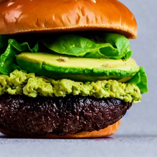 Image similar to a hamburger with 2 kilograms of avocado