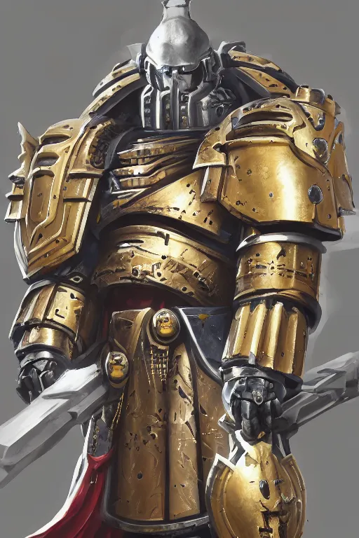 Image similar to armor portrait heros warhammer 4 0 k horus heresy fanart - the primarchs emperor by johannes helgeson animated with vfx concept artist & illustrator global illumination ray tracing hdr fanart arstation zbrush central hardmesh 8 k octane renderer comics stylized