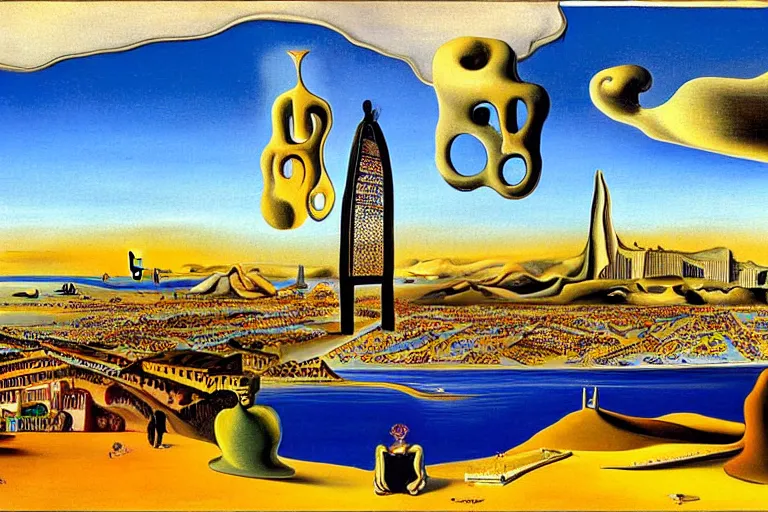 Prompt: san francisco by salvador dali,