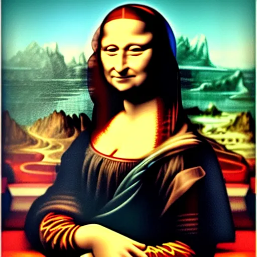 Image similar to the painting of Mona Lisa, but with Mr. Bean, hyperdetailed