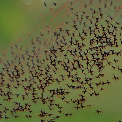 Prompt: a swarm of mosquitos