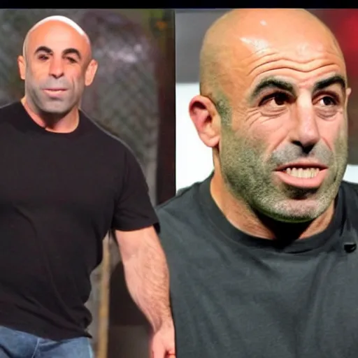 Prompt: joe rogan morphing into a monkey