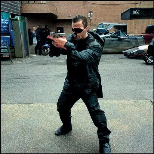 Image similar to frank castle in the matrix