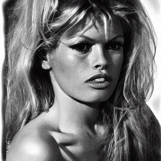 Image similar to stunning symmetrical portrait of beautiful smiling brigitte bardot in front of a tall synthesizer music studio, high contrast grainy blank and white photography print ilford warm tone, huge modular synthesizer moog