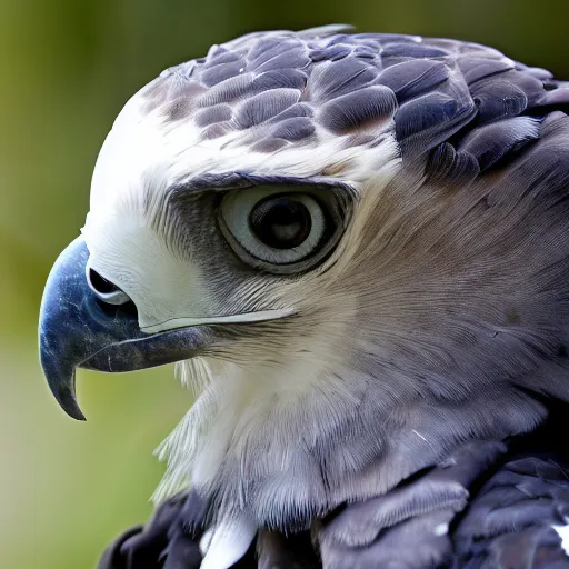 Prompt: close up of a harpy eagle