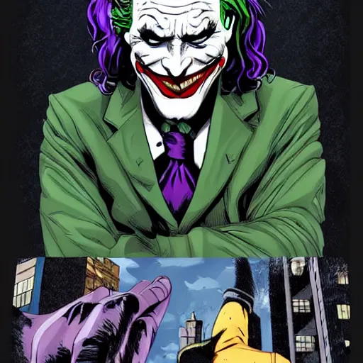 Image similar to the joker as batman