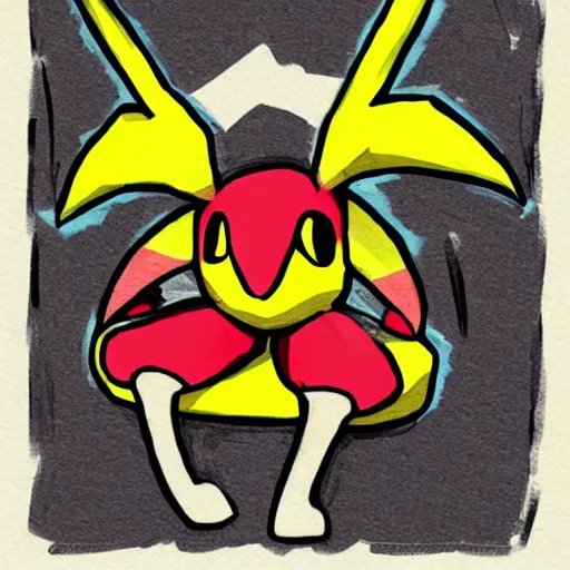 Image similar to professional art. cartoon pokemon that looks like a chair