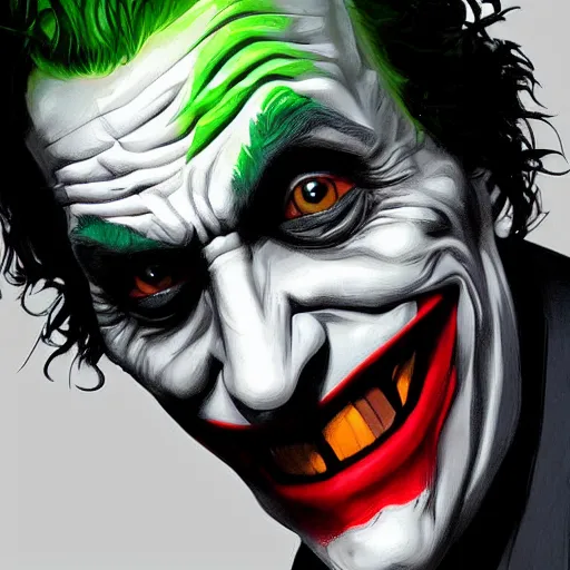 Image similar to the joker with the batman mask, digital painting, amazing detail, artstation, cgsociety