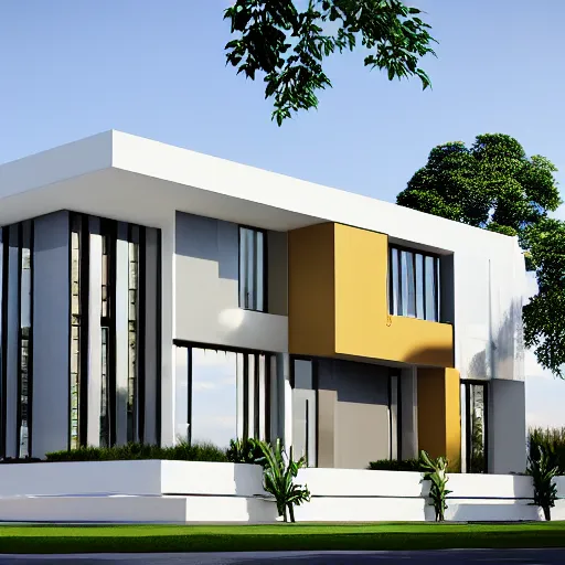 Image similar to isometric view, render of a beautiful modern home designed for aesthetics, energy efficiency and maximizing plants and greenery, cg render, high resolution, professional