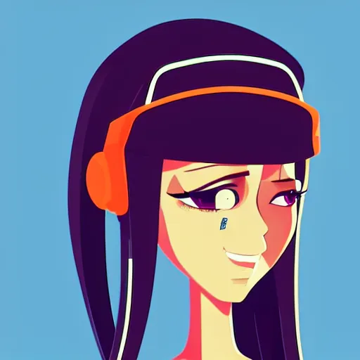 Image similar to 2 d character design, female rapper, vector art, digital art, portrait, 4 k, 8 k, sharp focus, smooth, illustration, concept art, music artist