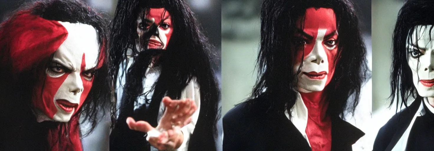 Image similar to 2001 Michael Jackson as vampire morbius