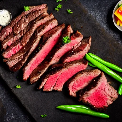 Image similar to The best steak in the world