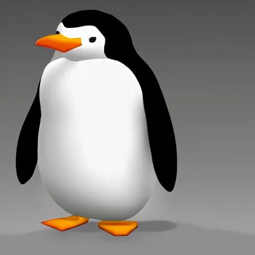 Prompt: fat penguin, third person, nintendo 6 4, in - game screenshot