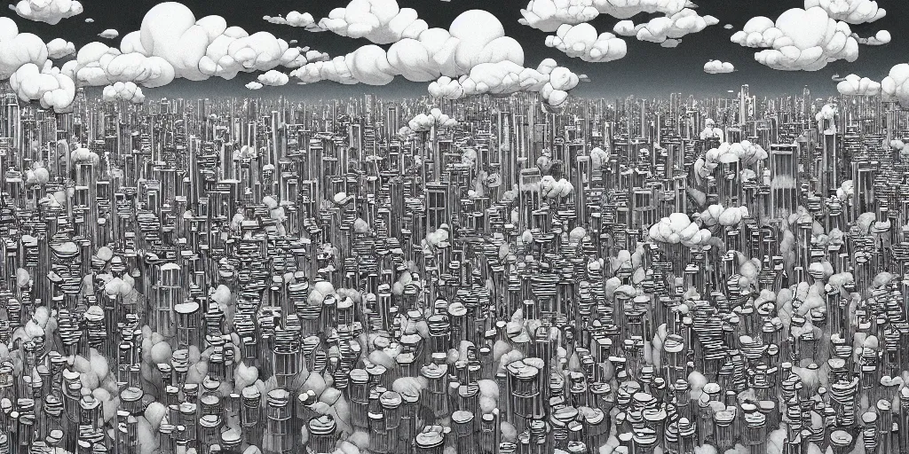 Prompt: hyper detailed mushroom! clouds! formed by an h - bomb! explosion! in the middle of tokyo, raising between the buildings, highly detailed, concept art, smooth, sharp focus, middle east war photography, awarded photography, akira ( 1 9 8 8 ) style, popular on artstation, unreal engine, aerial photo, nvidia graphics,.