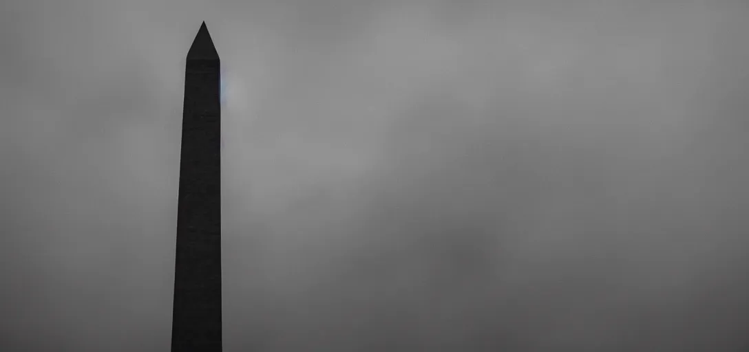 Prompt: the washington monument distorted with scary faces and black tendrils, body horror, disturbing, scary, creepy, horrifying,