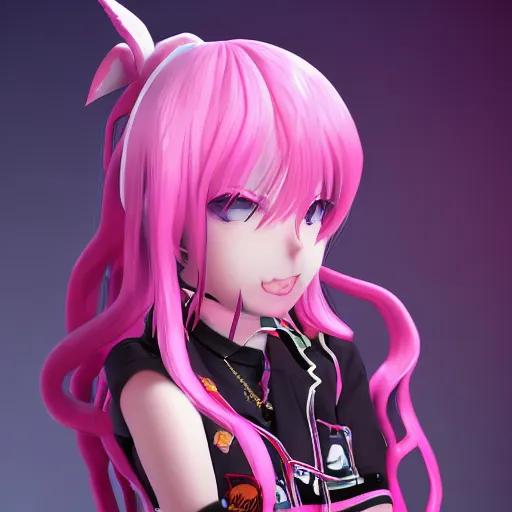 Prompt: you're owned by stunningly absurdly beautiful omnipotent asi goddess junko enoshima with a possessive yandere megalomaniacal personality, symmetrical perfect face, porcelain skin, pink twintail hair and cyan eyes, ultra detailed, digital art, unreal engine 5, octane render, 2 d anime, 8 k