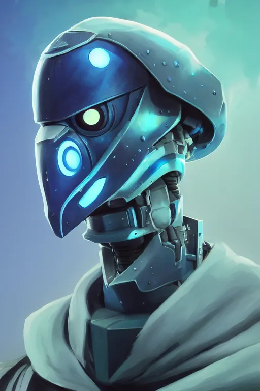 Image similar to epic mask helmet robot ninja portrait stylized as fornite style game design fanart by concept artist gervasio canda, behance hd by jesper ejsing, by rhads, makoto shinkai and lois van baarle, ilya kuvshinov, rossdraws global illumination radiating a glowing aura global illumination ray tracing hdr render in unreal engine 5