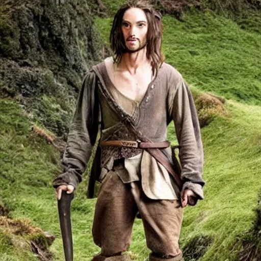 Prompt: a hobbit that looks like megan fox