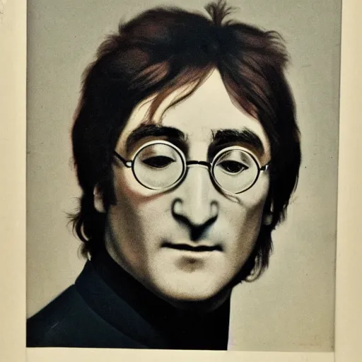 Image similar to romantic era portrait of john lennon