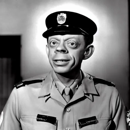 Prompt: don knotts as a prison guard, film still, 1 9 4 0