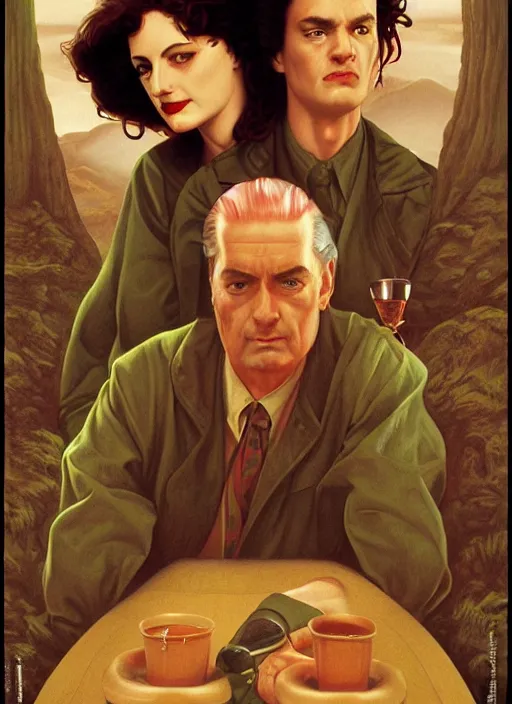 Image similar to twin peaks poster art, the spirit thats the physical embodiment of irritation, old retro pulp, by michael whelan, rossetti bouguereau, artgerm, nostalgic, old fashioned