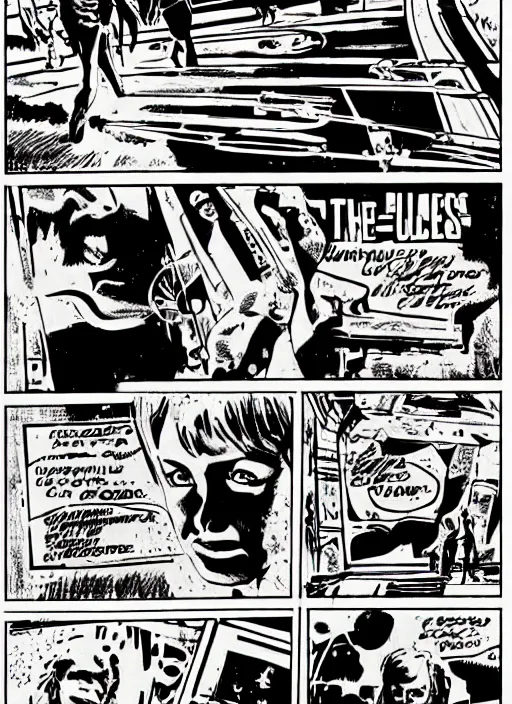 Image similar to A page from the X-Files comic, by Jack Kirby (1968)