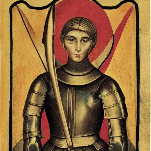 Prompt: joan of arc as man,