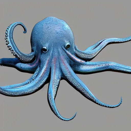 Prompt: octopus with paint bristles for tentacles, unrealengine 5, vibrant colors