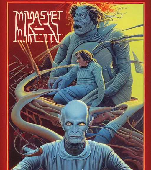 Image similar to masterpiece book cover illustration by the great famous sci - fi artist michael whelan.