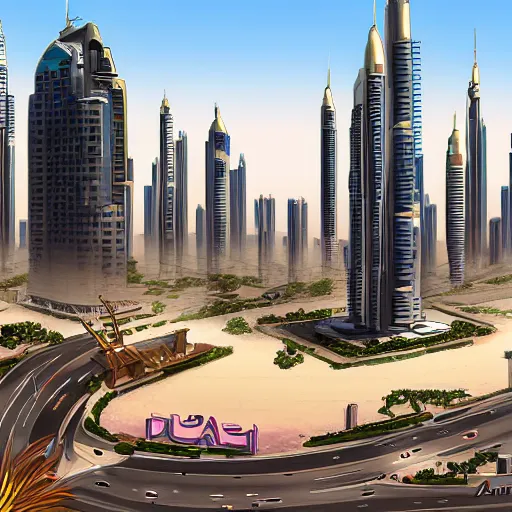 Image similar to gta : dubai, by aramaki shinji