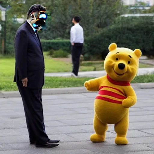 Image similar to Xi Jinping as Winnie the Pooh