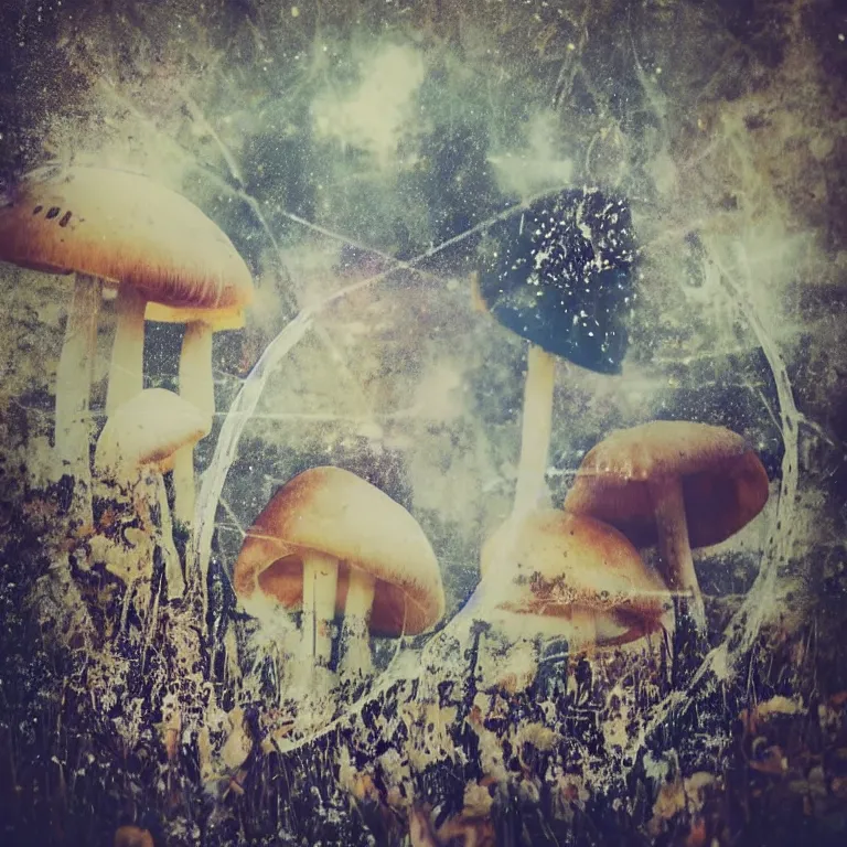 Image similar to double exposure of dally life, symbols of live, explosion, love is the most relevant theme, love is infinity, love is begin of all, 8 k resolution, artistic mode, artistic, trending on instagram, long exposure, love art, serious, fantasy and dreams vibes, mushrooms style and macro style