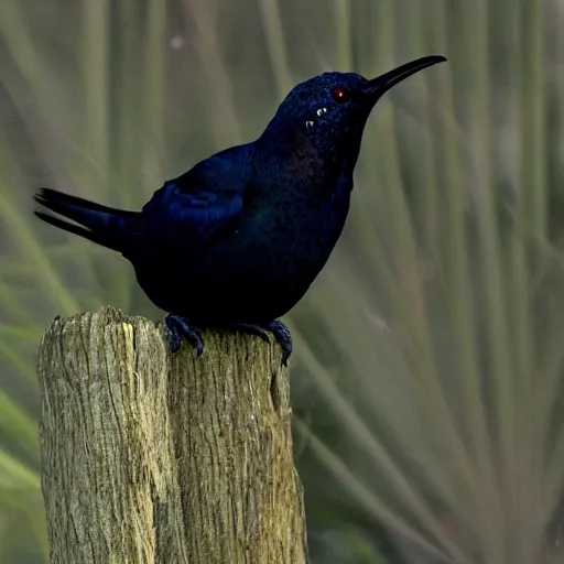 Prompt: tui bird with laser eyes