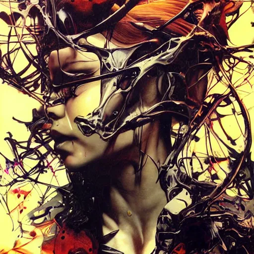 Image similar to a dream divided by zero : : hyperreal surrealism hypermaximal symbolism, paranoid critical method, glitchcore : : by artgerm, nychos, yoji shinkawa, todd mcfarlane — c 1 5